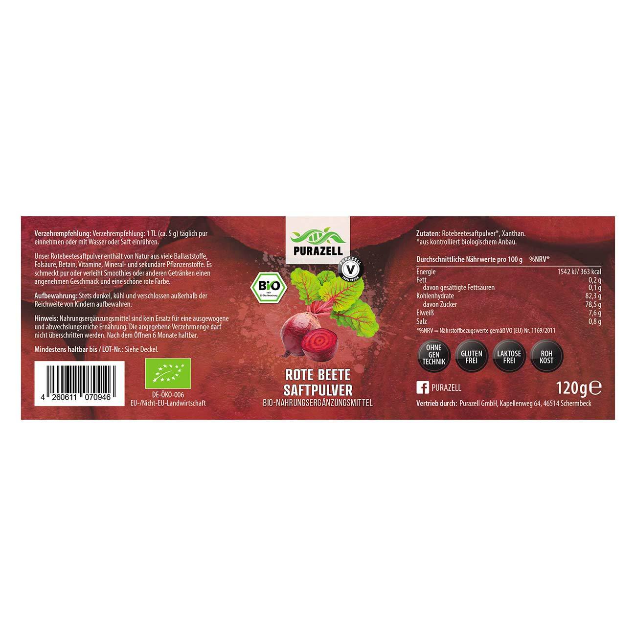 Bio Rote Beete Saftpulver